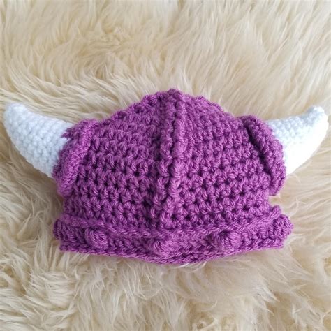 Crochet Viking Hat Crochet Baby Girl Hat Viking Costume Etsy