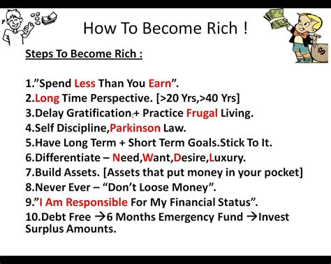 How To Get Rich In 10 Steps Advice How To Become Successful Easiest Way