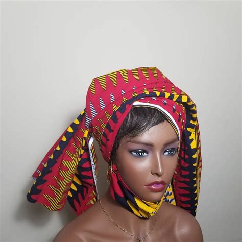 African Ankara Kente Fabric Headwrap70 X 20 Inchesand 3layers Etsy