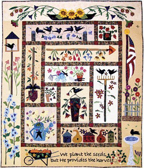 Pin On Primitive Garden Quilts