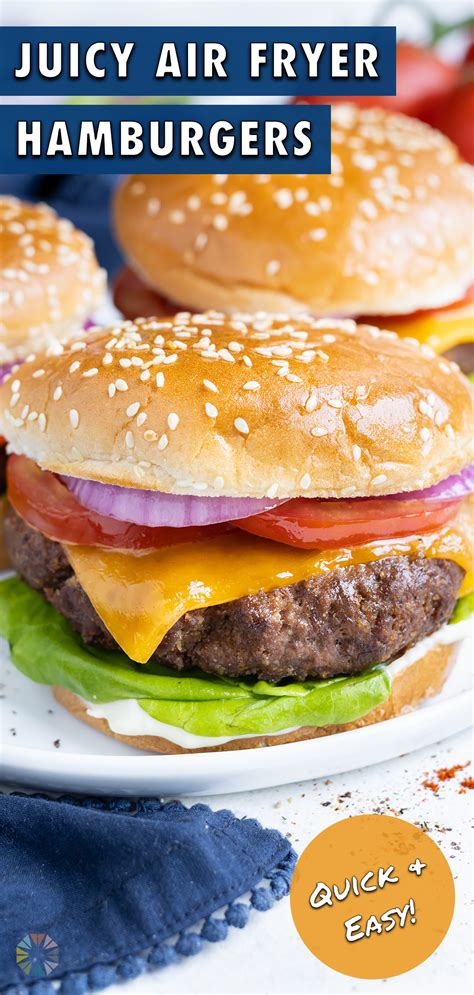 Air Fryer Hamburgers Recipe Evolving Table