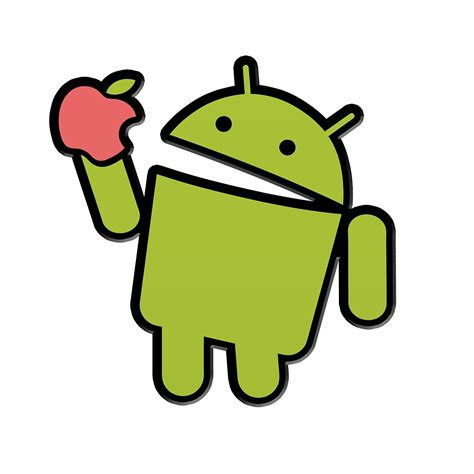 Android Eating Apple By Androidlogo By Androidlogo Redbubble