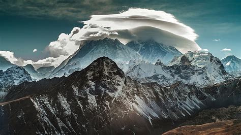 Hd Wallpaper Nature Landscape Mountain Clouds Hill Nepal Himalayas