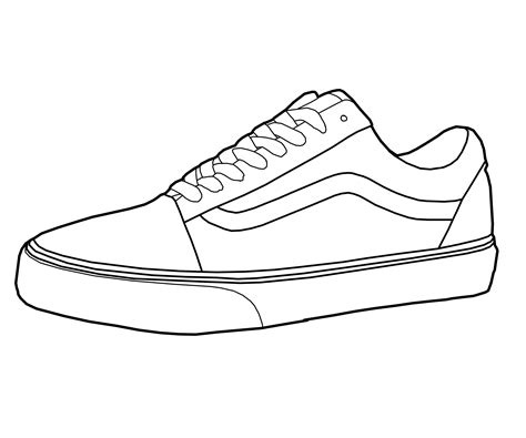 Vans Shoe Drawings Sketch Coloring Page | Sneakers drawing, Shoe design