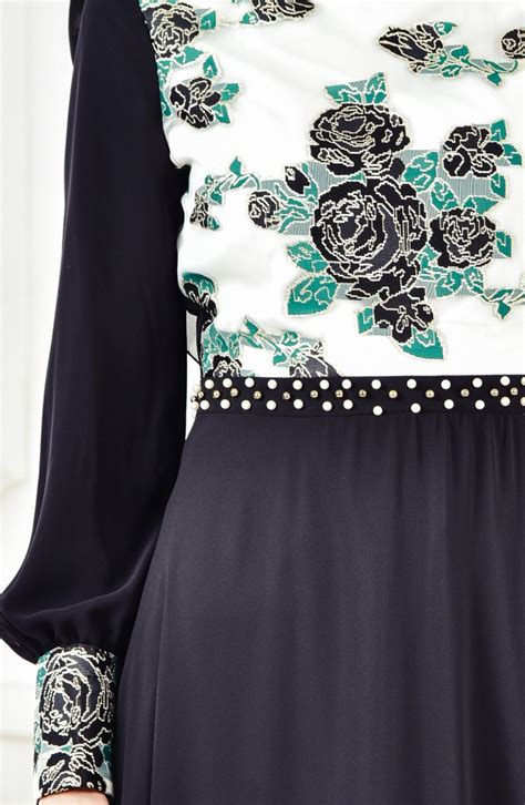 Black Hijab Evening Dress 2312 03 Sefamerve