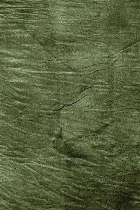 Texture Of Dark Khaki Crumpled Fabric Featuring Abstract Khaki And