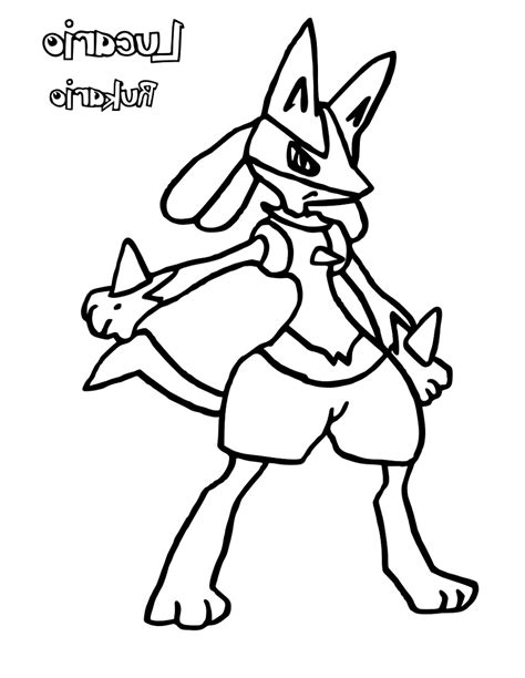 E Learning For Kindergarten Coloring Pages For Kids Pokemon Lucario
