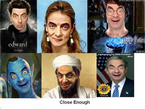Famous Characters With Funny Mr Bean Face Funny Photos