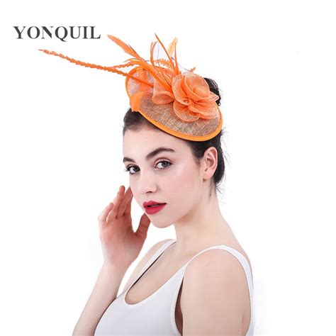 Buy Sinamay Fascinator With Feather Flowers Sinamay