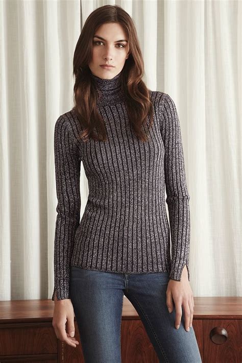 Amiracle Cashmere Blend With Lurex Turtleneck Sweater