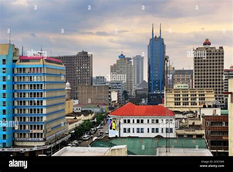 Nairobi Aug 24 Central Business District And Skyline On August 24
