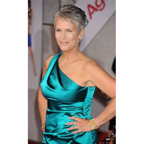 She admits to having had some plastic surgery and to using botox jamie's hair is short and funky, tapered into the head at the sides and back. Jamie Lee Curtis | Colors for skin tone, Grey hair color ...