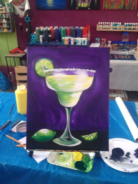 Paint A Treasure Margarita 2016 Paint Night Margarita Margarita Glass Painting