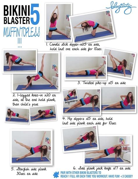 Bikini Blaster Muffintopless Printable Blogilates Pop Pilates Best Ab Workout Abs Workout