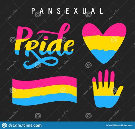 Pansexual Movement Pride Symbols Stock Vector Illustration Of