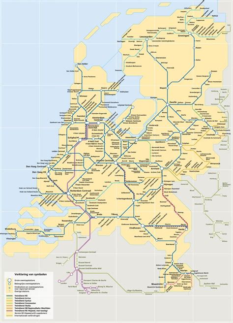 Train Map Of The Netherlands Train Map Map Travel Inspiration