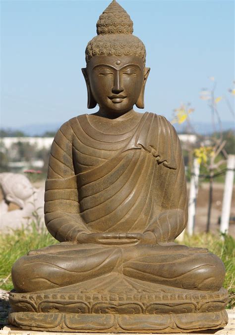 Sold Stone Meditating Buddha Statue 33 Tượng Nguyên Thủy Đạo Phật