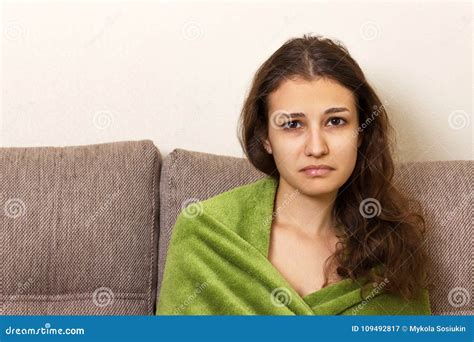 Girl In Despair Shuts Face With Hands Royalty Free Stock Photography