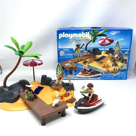 playmobil summer fun 5992 holiday island 100 complete jet ski surf dock for sale online