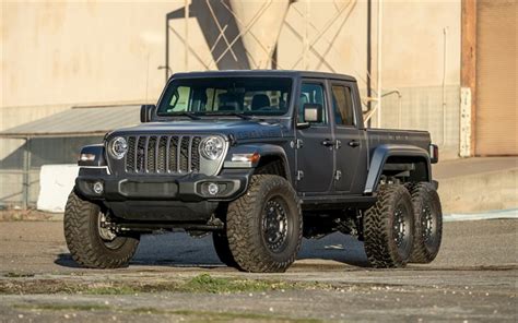 Download Wallpapers 2021 Jeep Gladiator 6x6 4k Front View Exterior