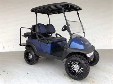 We ship customized carts and accessories to all 50 states! Custom Blue Lifted Club Car Precedent Golf Cart | Golf Carts - Lifted