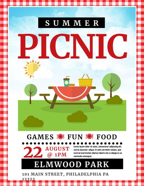 Picnic Invitation Template Postermywall