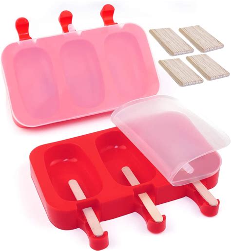 Home Qycx Popsicle Mold 2 Packs Silicone Molds Silicone Ice Pop Molds 3