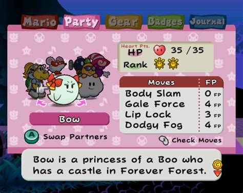 Partner Mod Lady Bow Over Flurrie Paper Mario The Thousand Year Door