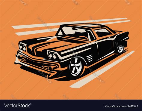 Retro Car Royalty Free Vector Image Vectorstock