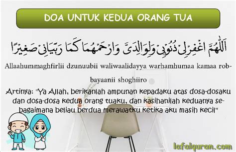 Doa untuk orangtua ada beberapa macam, termasuk doa untuk orangtua yang terdapat dalam alquran.doa adalah salah satu bentuk ibadah kepada allah swt, hanya orang yang sombonglah yang tidak mau berdoa kepada allah swt. √ Kumpulan Doa Sehari-hari Pendek untuk Anak Lengkap dan ...