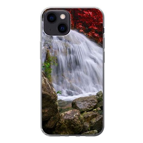 Muchowow Handyhülle Wasserfall Felsen Wasser Herbst Handyhülle Apple Iphone 13