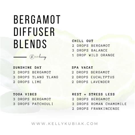 Bergamot Essential Oil Diffuser Blends In Herbal Essential Oils