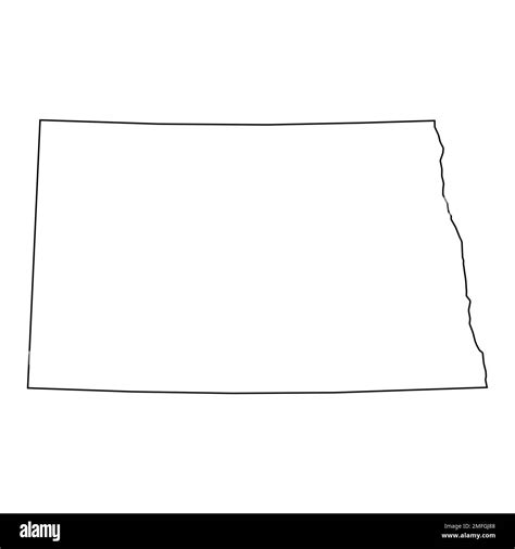 North Dakota Map Shape United States Of America Flat Concept Icon