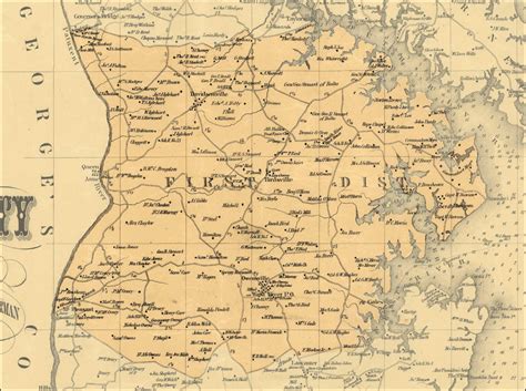 Simon J Martenet Map Of Anne Arundel County 1860 District 1