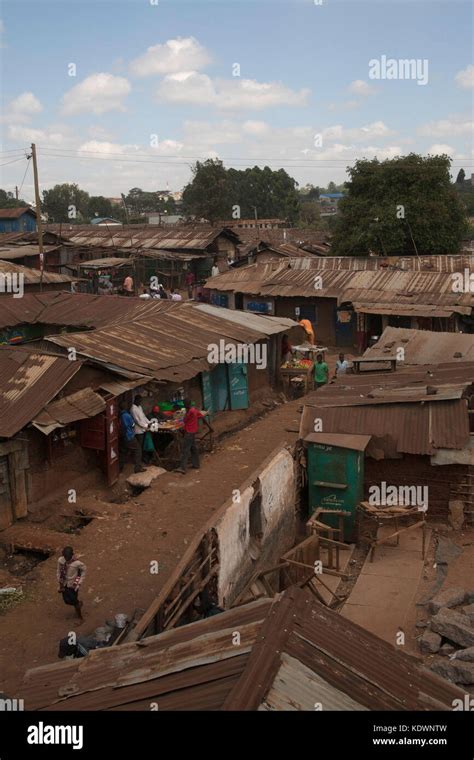 View Over Kibera Slums Nairobi Kenya East Africa Stock Photo Alamy