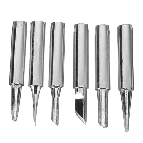 Most soldering irons have interchangeable tips which vary in size and shape dependent on the type of soldering tips have an angle range from 22° to 90°. 6PCS Metal Replacement Soldering Iron Tips Kit 900M Lead ...