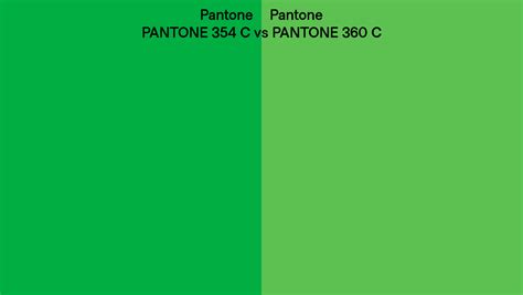 Pantone 354 C Vs Pantone 360 C Side By Side Comparison