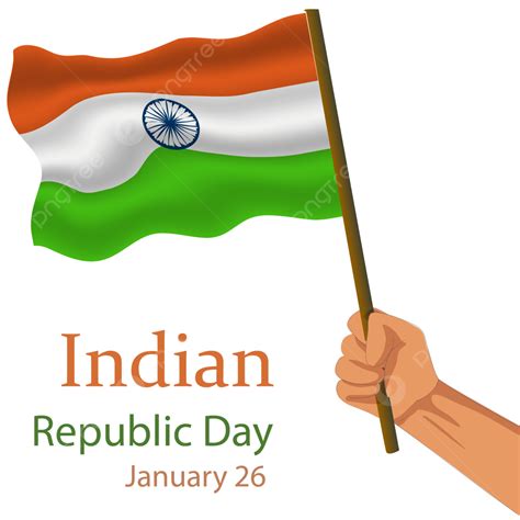 India Republic Day Vector Art PNG Republic Day Of India With Flag