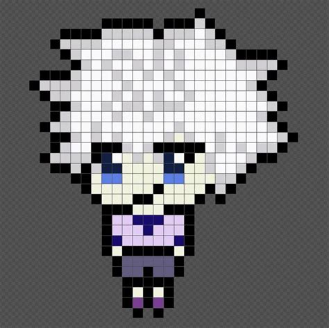 Killua Pixel Art Pixel Art Grid Anime Pixel Art Images And Photos Finder