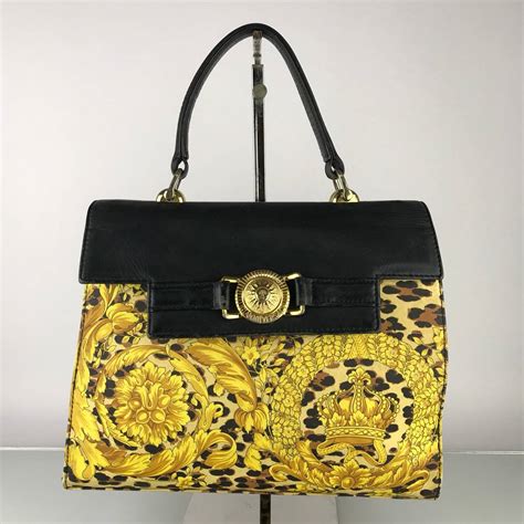 Versace Authentic Vintage Versace Baroque Leopard Print Bag Grailed