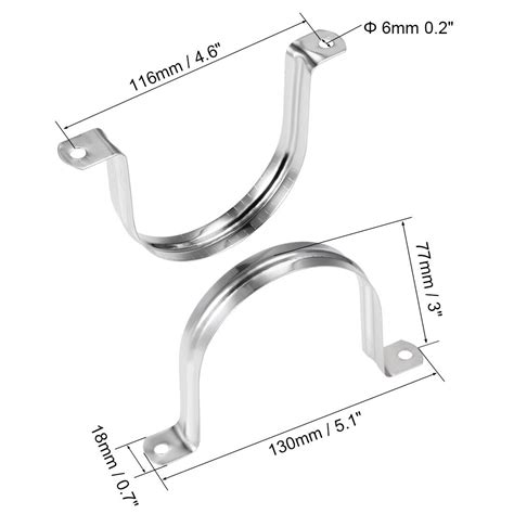 U Shaped Conduit Clamp Saddle Strap Tube Pipe Clip Stainless Steel M