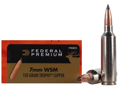 Federal Premium Ammo 7mm Winchester Short Mag Wsm 150 Grain Trophy