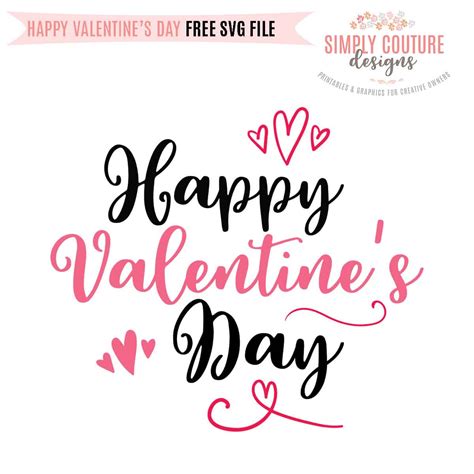 Happy Valentine's Day | SVG Cut File - Simply Couture Designs