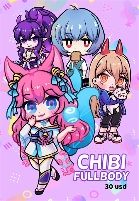 Custom Full Body Chibi Artistsandclients