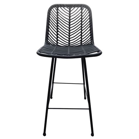 Woven black leather counter stool options. Afia Woven Counter Stool, Black | At Home
