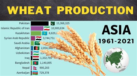 Wheat Production In Asia By Country 1961 2021 The Largest Producers
