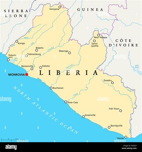 Political Map Of Liberia