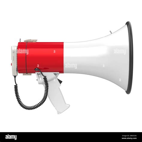 Red Megaphone Isolated Stock Photo Alamy