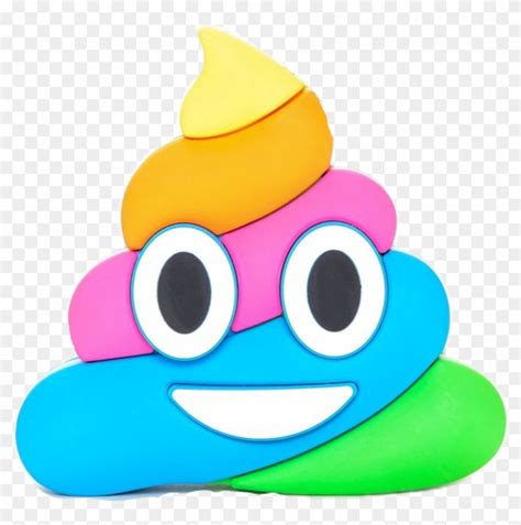 Rainbow Poop Emoji Svg