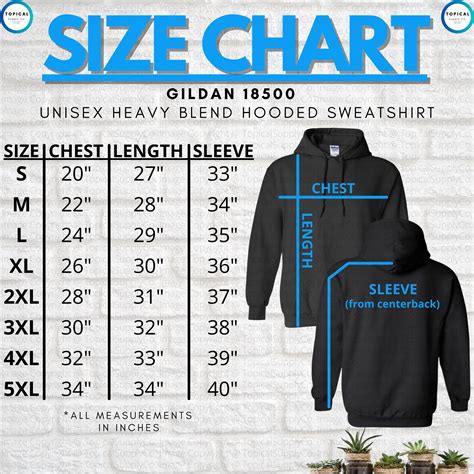Gildan 18600 Size Chart Heavy Blend Hoodie Sizing Hoodie Size Chart